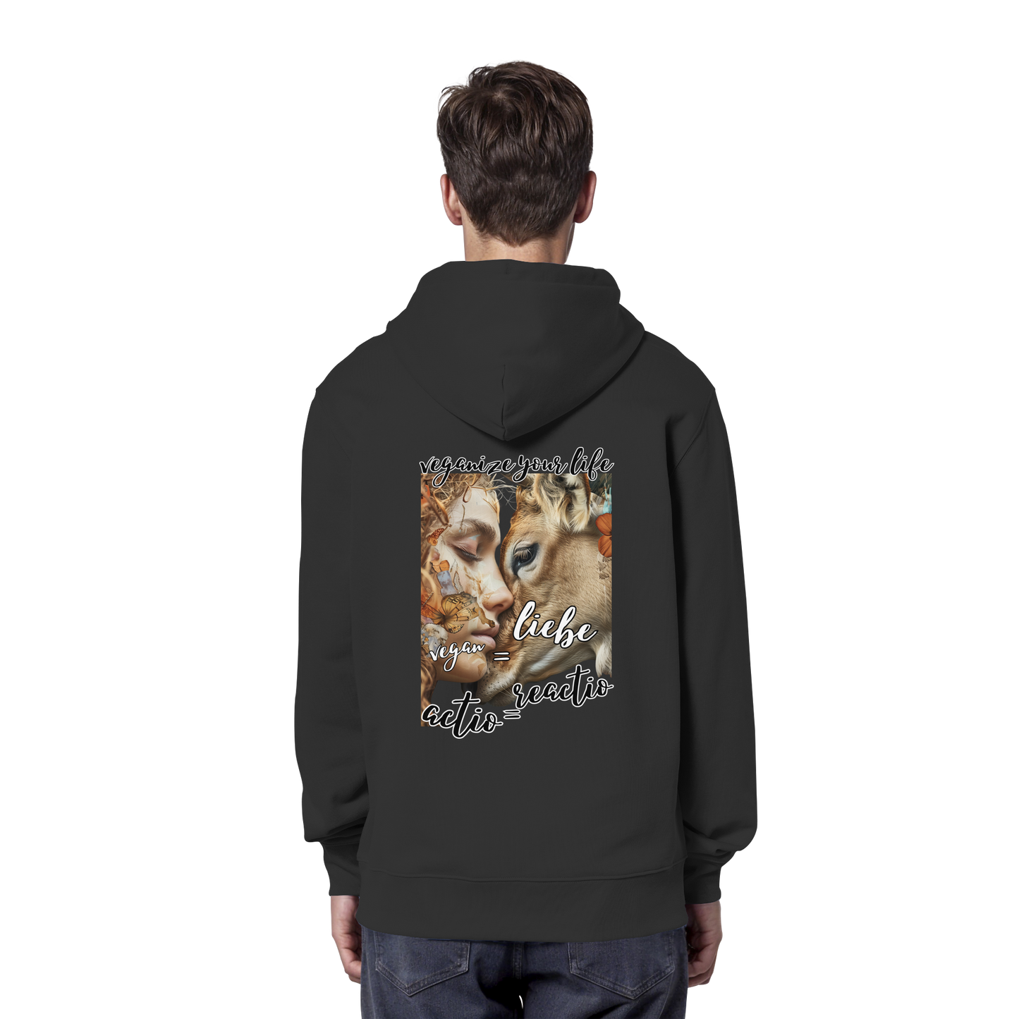 Motif "actio = reactio" - unisex organic hoodie / hoodie