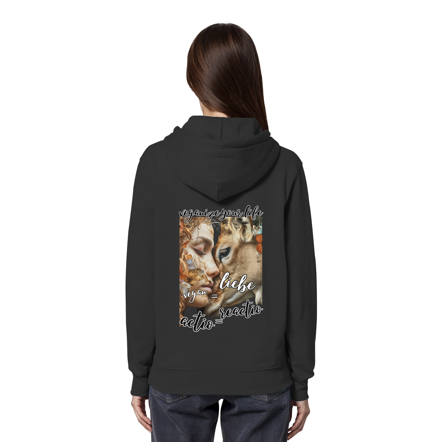 Motif "actio = reactio" - unisex organic hoodie / hoodie