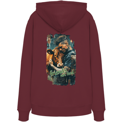 vegwear "friends not food" - unisex Bio Hoodie / Kapuzenpulli, vegan, fair