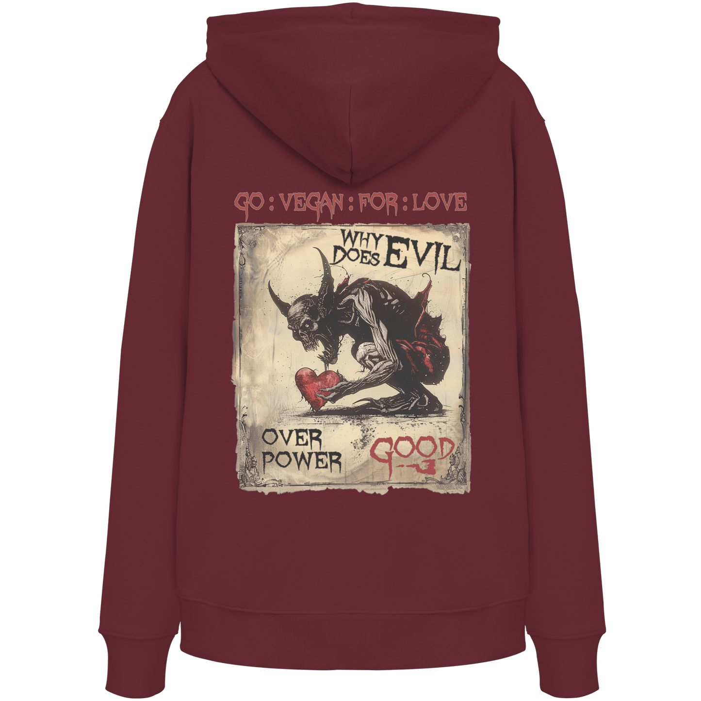 vegwear "why does evil" - unisex Bio Hoodie / Kapuzenpulli