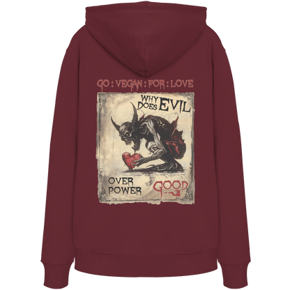 vegwear "why does evil" - unisex Bio Hoodie / Kapuzenpulli
