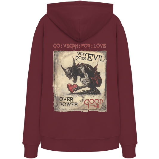 vegwear "why does evil" - unisex Bio Hoodie / Kapuzenpulli