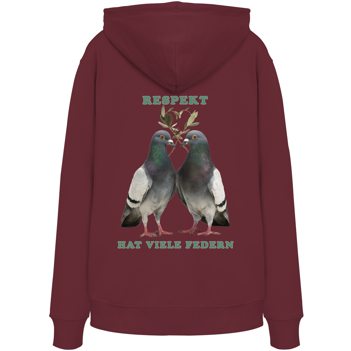 vegwear "Respekt hat viele Federn" - unisex Bio Hoodie / Kapuzenpulli