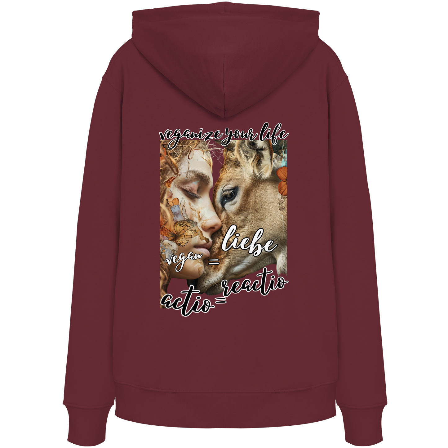 Motif "actio = reactio" - unisex organic hoodie / hoodie