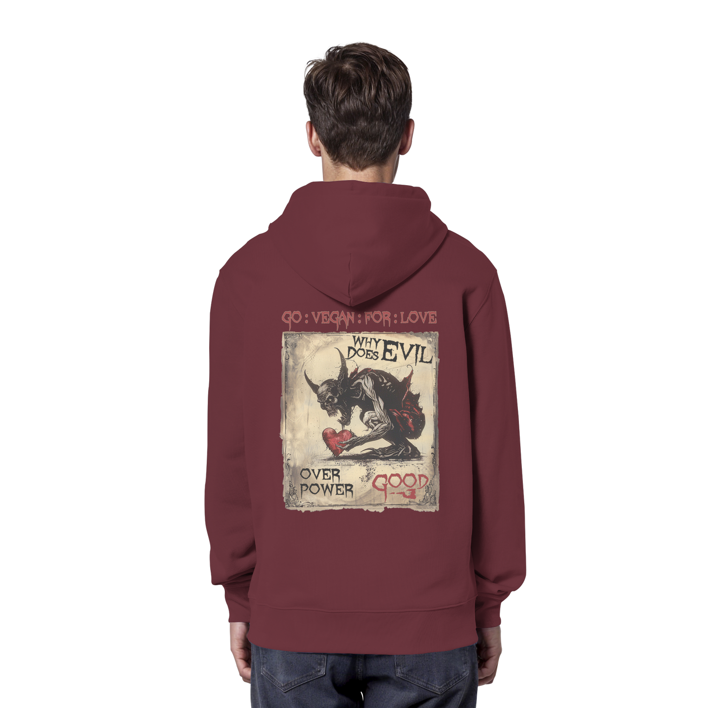 vegwear "why does evil" - unisex Bio Hoodie / Kapuzenpulli