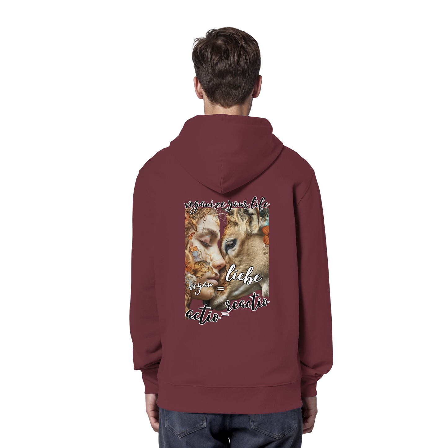 Motif "actio = reactio" - unisex organic hoodie / hoodie