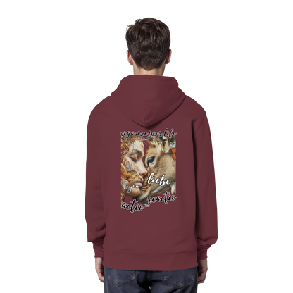 Motif "actio = reactio" - unisex organic hoodie / hoodie