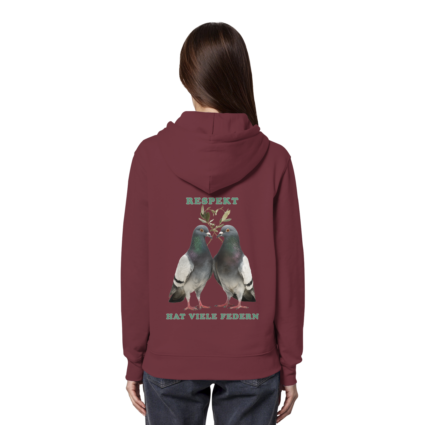 vegwear "Respekt hat viele Federn" - unisex Bio Hoodie / Kapuzenpulli
