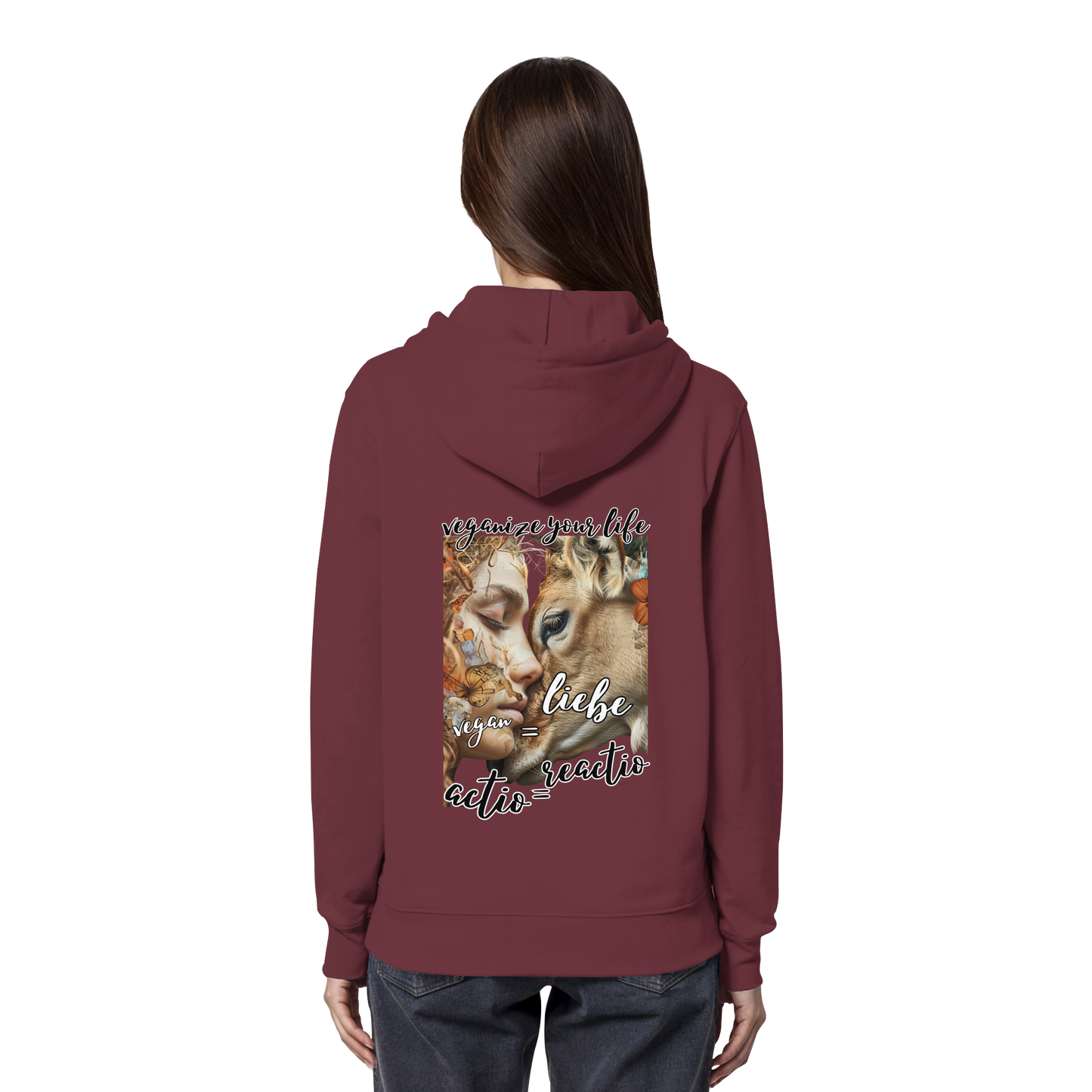 Motif "actio = reactio" - unisex organic hoodie / hoodie