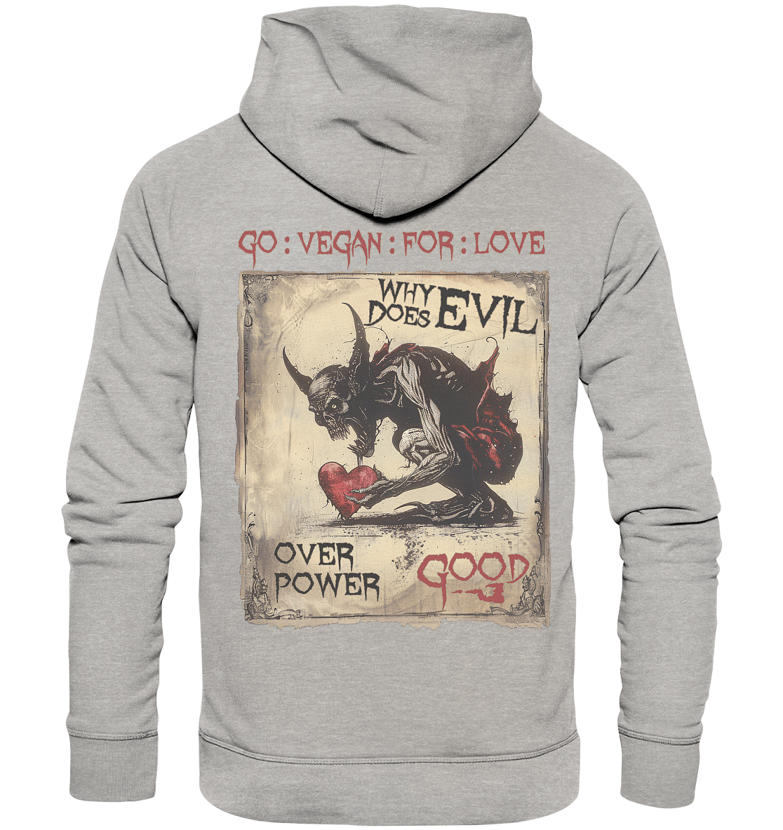 Motiv "why does evil" - unisex Bio Kapuzenpulli / Hoodie