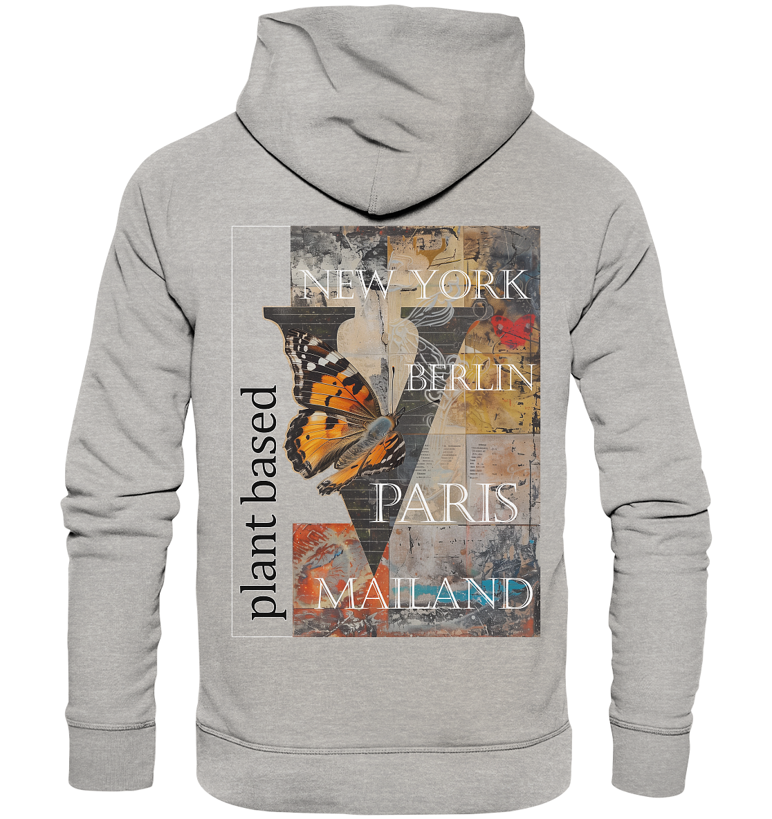 Motiv "plant based cities" - unisex Bio Hoodie / Kapuzenpulli