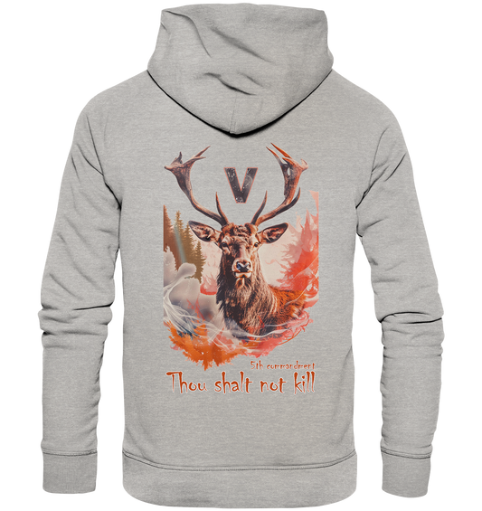Motiv "thou shalt not kill" - Bio Hoodie / Kapuzenpulli unisex