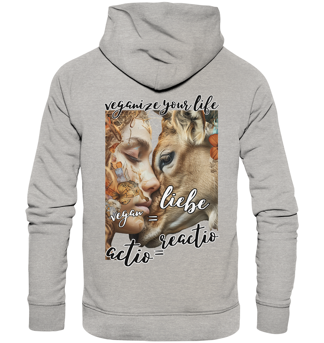 Motiv "actio = reactio" - unisex Bio Hoodie / Kapuzenpulli