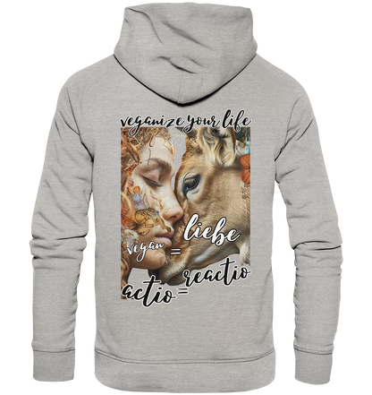 Motiv "actio = reactio" - unisex Bio Hoodie / Kapuzenpulli