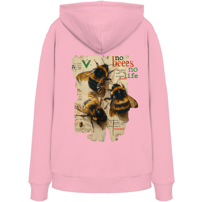 vegwear "no bees no life" - unisex Bio Hoodie / Kapuzenpulli, vegan