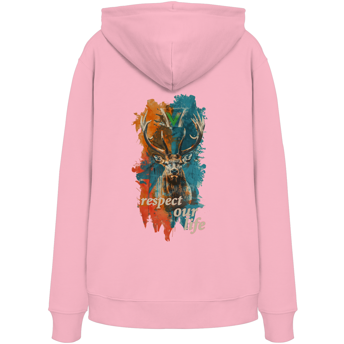 vegwear "respect our life - Hirsch" - unisex Hoodie / Kapuzenpulli