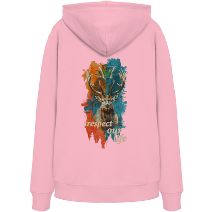 vegwear "respect our life - Hirsch" - unisex Hoodie / Kapuzenpulli