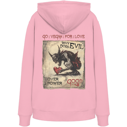 vegwear "why does evil" - unisex Bio Hoodie / Kapuzenpulli