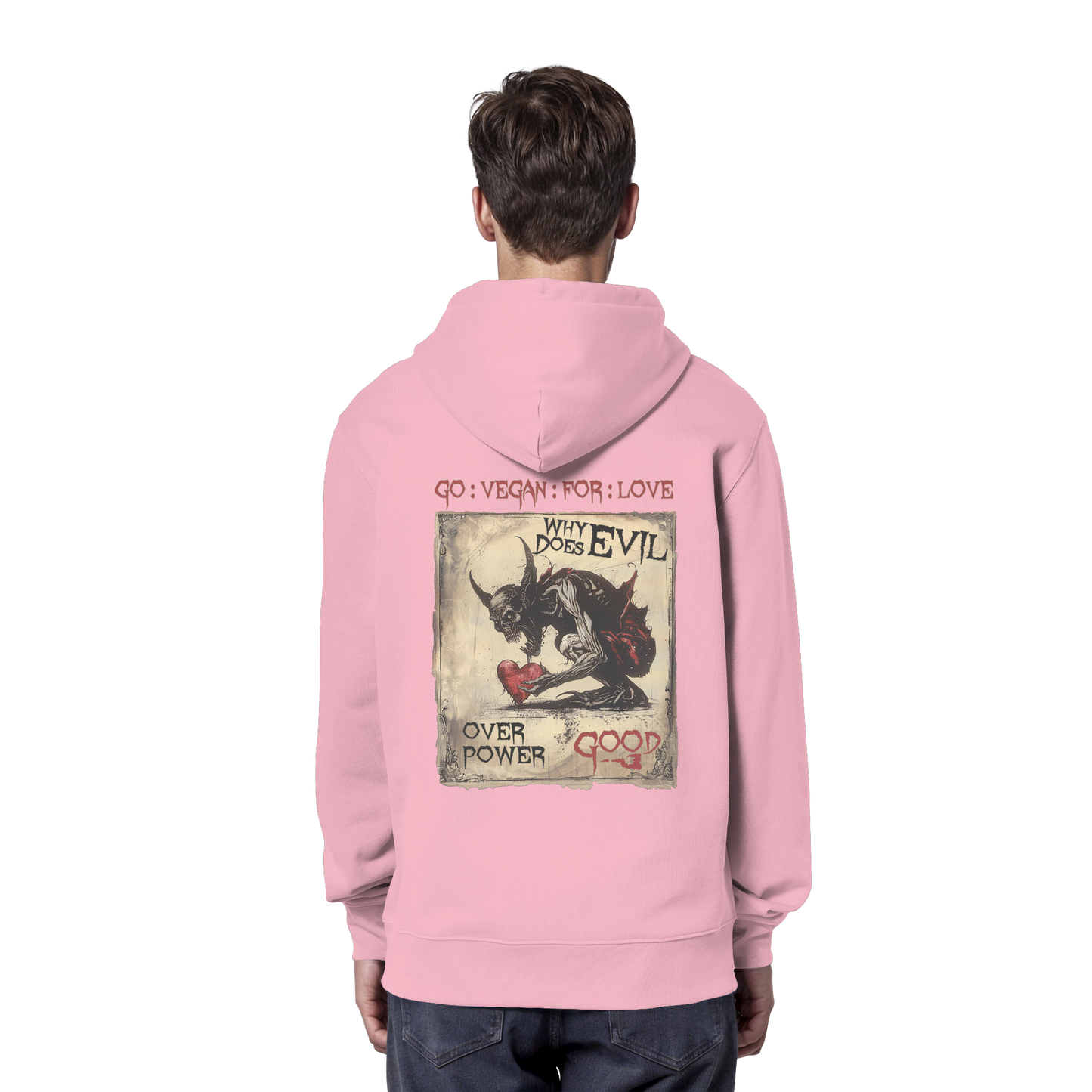 vegwear "why does evil" - unisex Bio Hoodie / Kapuzenpulli