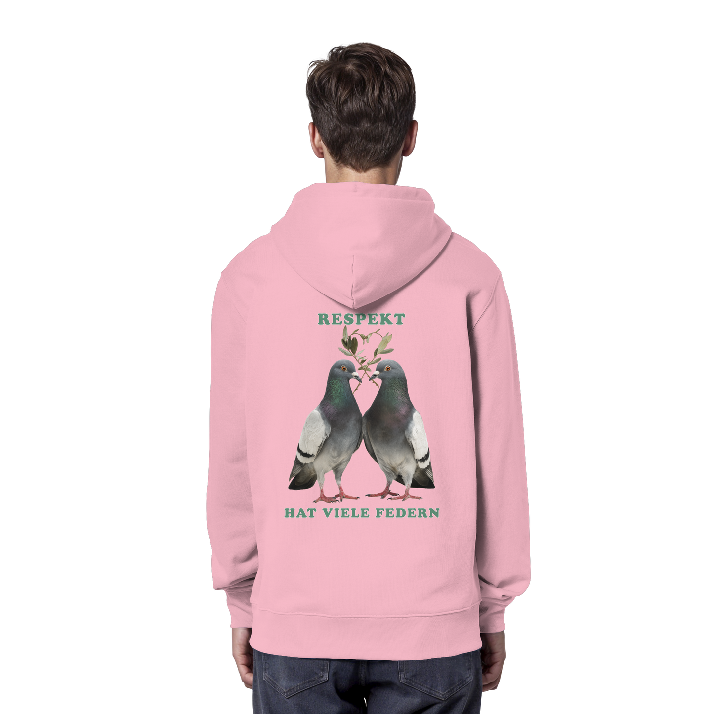 vegwear "Respekt hat viele Federn" - unisex Bio Hoodie / Kapuzenpulli