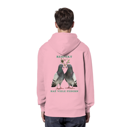 vegwear "Respekt hat viele Federn" - unisex Bio Hoodie / Kapuzenpulli