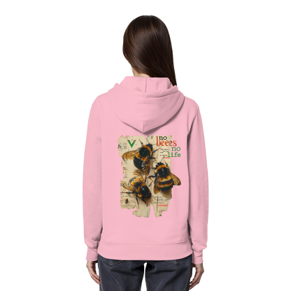 vegwear "no bees no life" - unisex Bio Hoodie / Kapuzenpulli, vegan