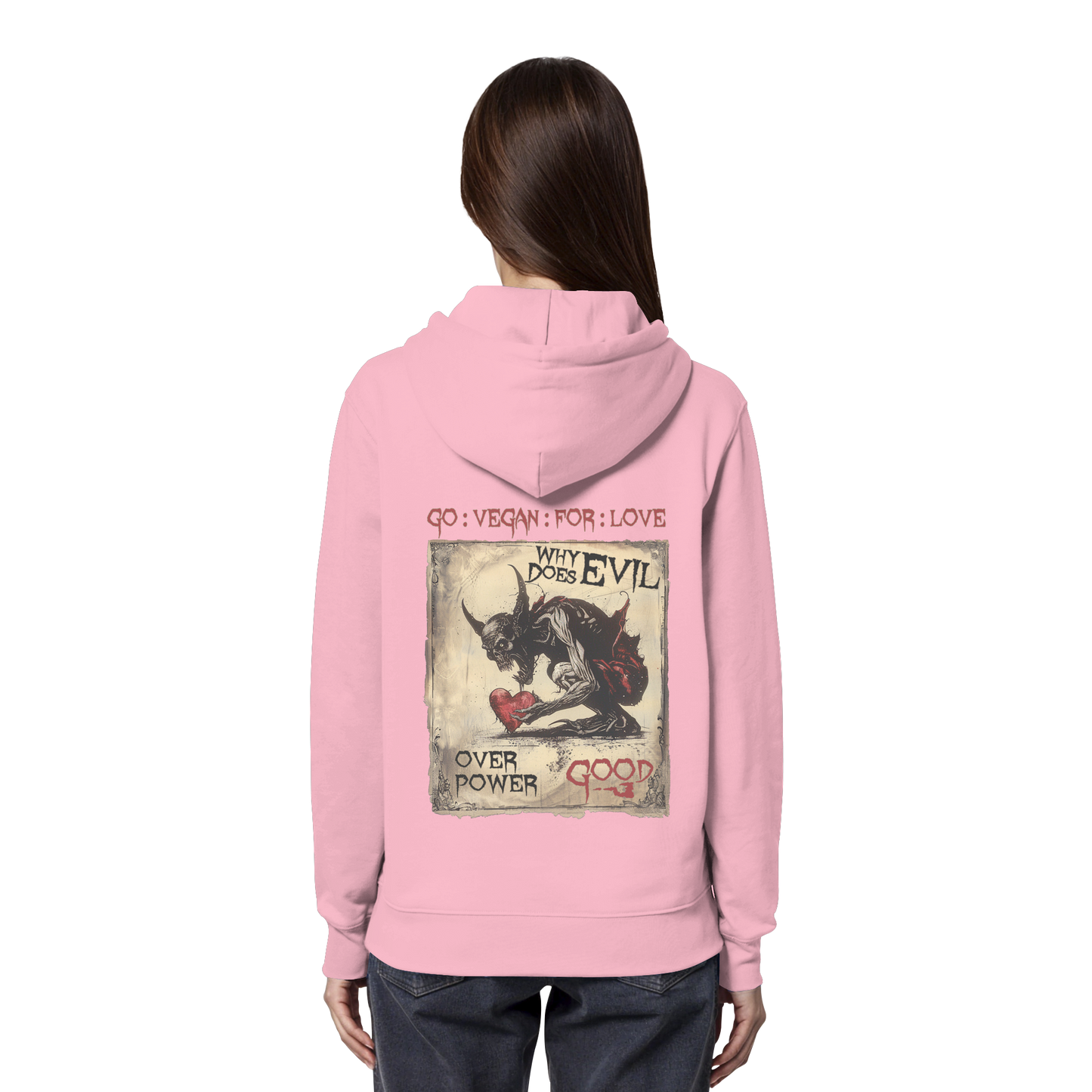 vegwear "why does evil" - unisex Bio Hoodie / Kapuzenpulli