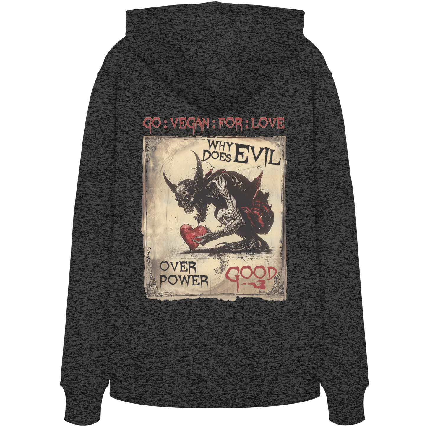 vegwear "why does evil" - unisex Bio Hoodie / Kapuzenpulli