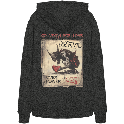 vegwear "why does evil" - unisex Bio Hoodie / Kapuzenpulli
