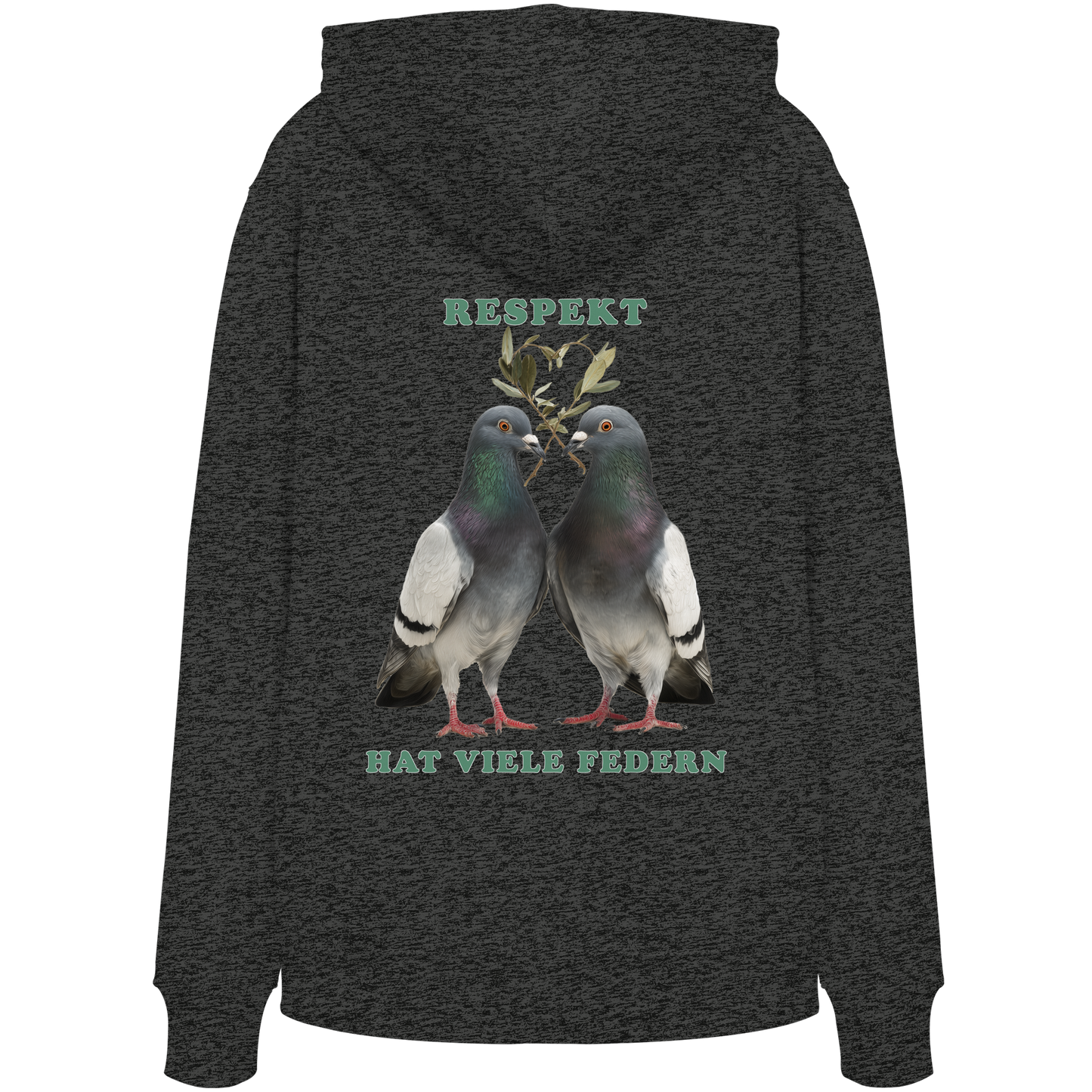 vegwear "Respekt hat viele Federn" - unisex Bio Hoodie / Kapuzenpulli