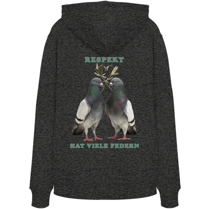 vegwear "Respekt hat viele Federn" - unisex Bio Hoodie / Kapuzenpulli