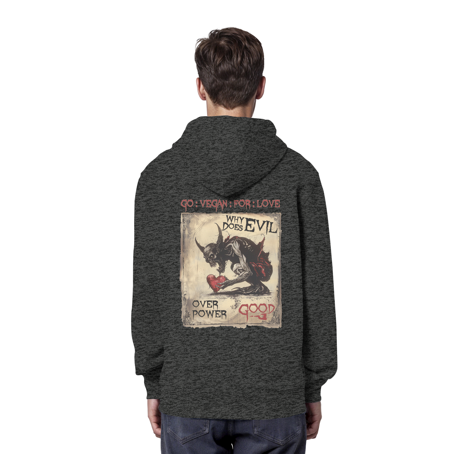 vegwear "why does evil" - unisex Bio Hoodie / Kapuzenpulli