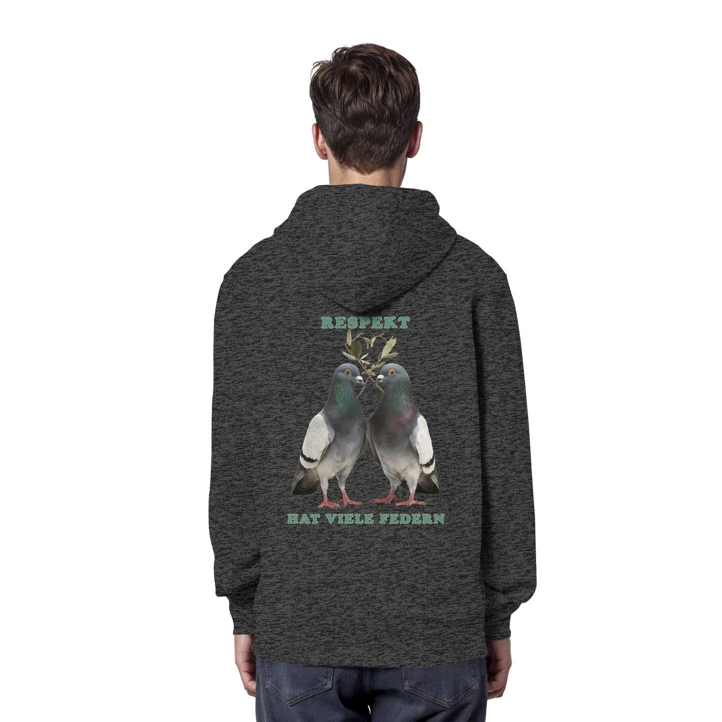 vegwear "Respekt hat viele Federn" - unisex Bio Hoodie / Kapuzenpulli