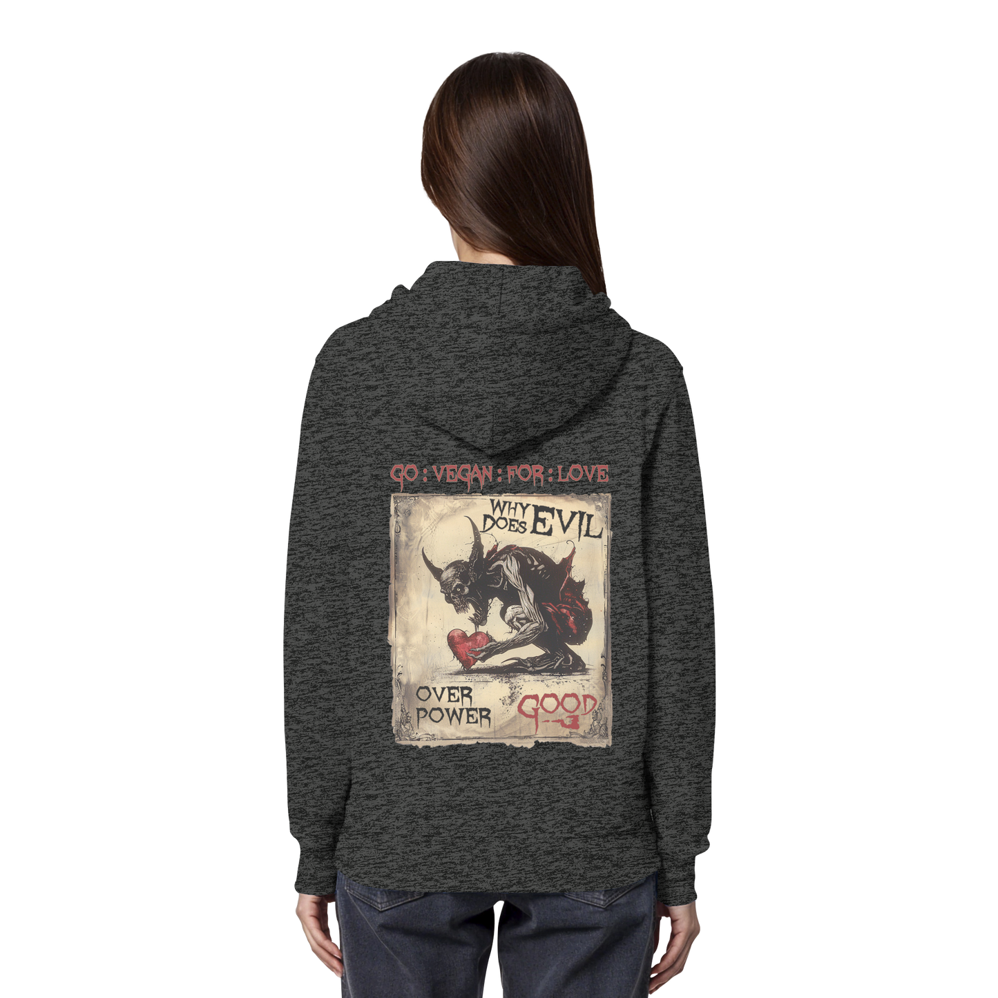 vegwear "why does evil" - unisex Bio Hoodie / Kapuzenpulli