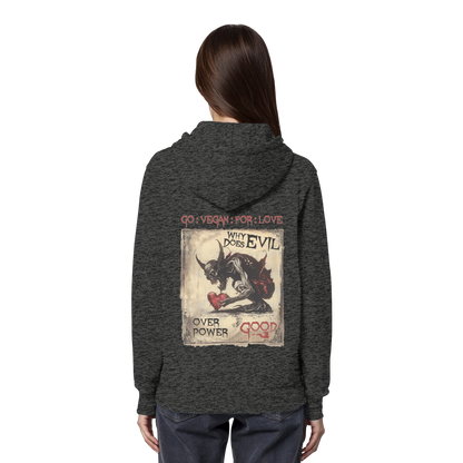 vegwear "why does evil" - unisex Bio Hoodie / Kapuzenpulli
