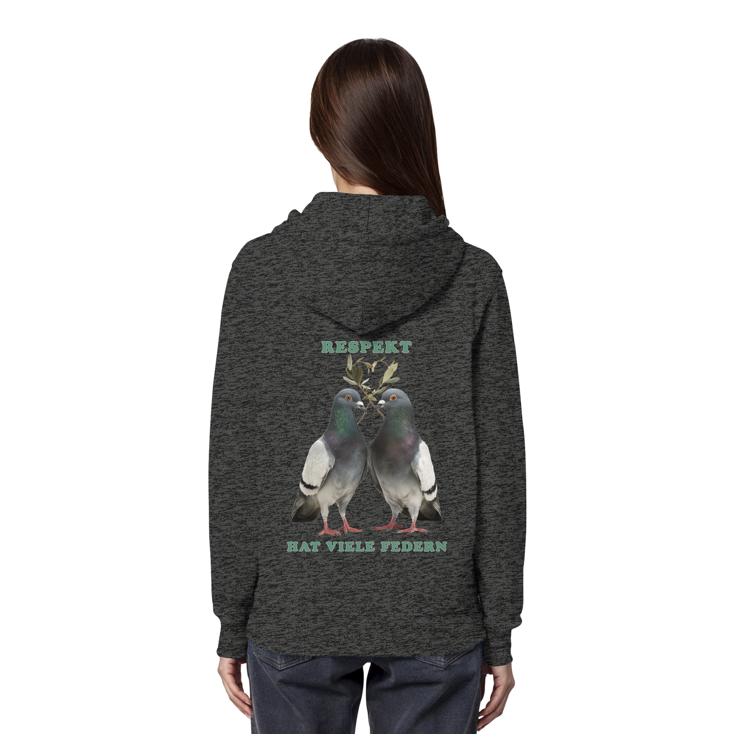 vegwear "Respekt hat viele Federn" - unisex Bio Hoodie / Kapuzenpulli