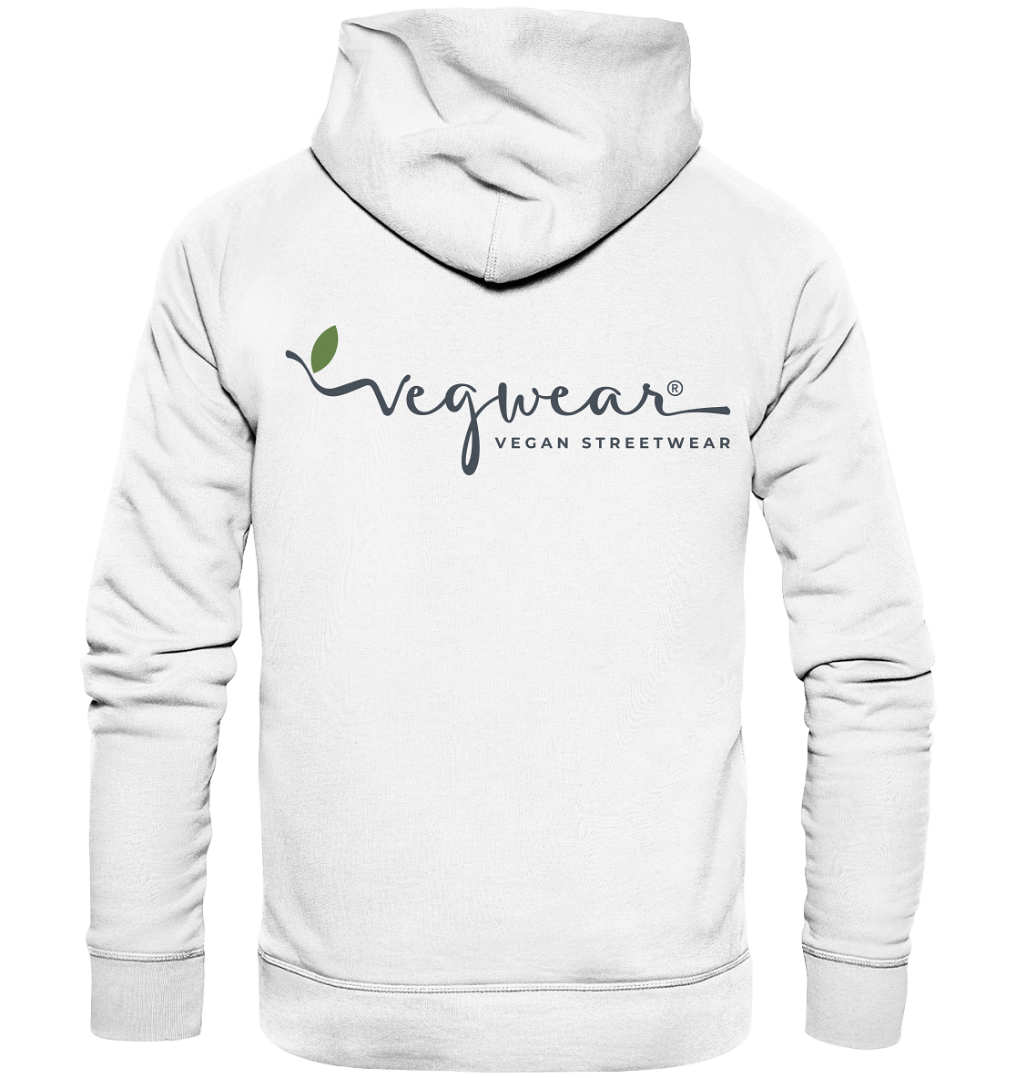 Motif "vegwear Logo grey" - unisex organic hoodie / hooded sweatshirt