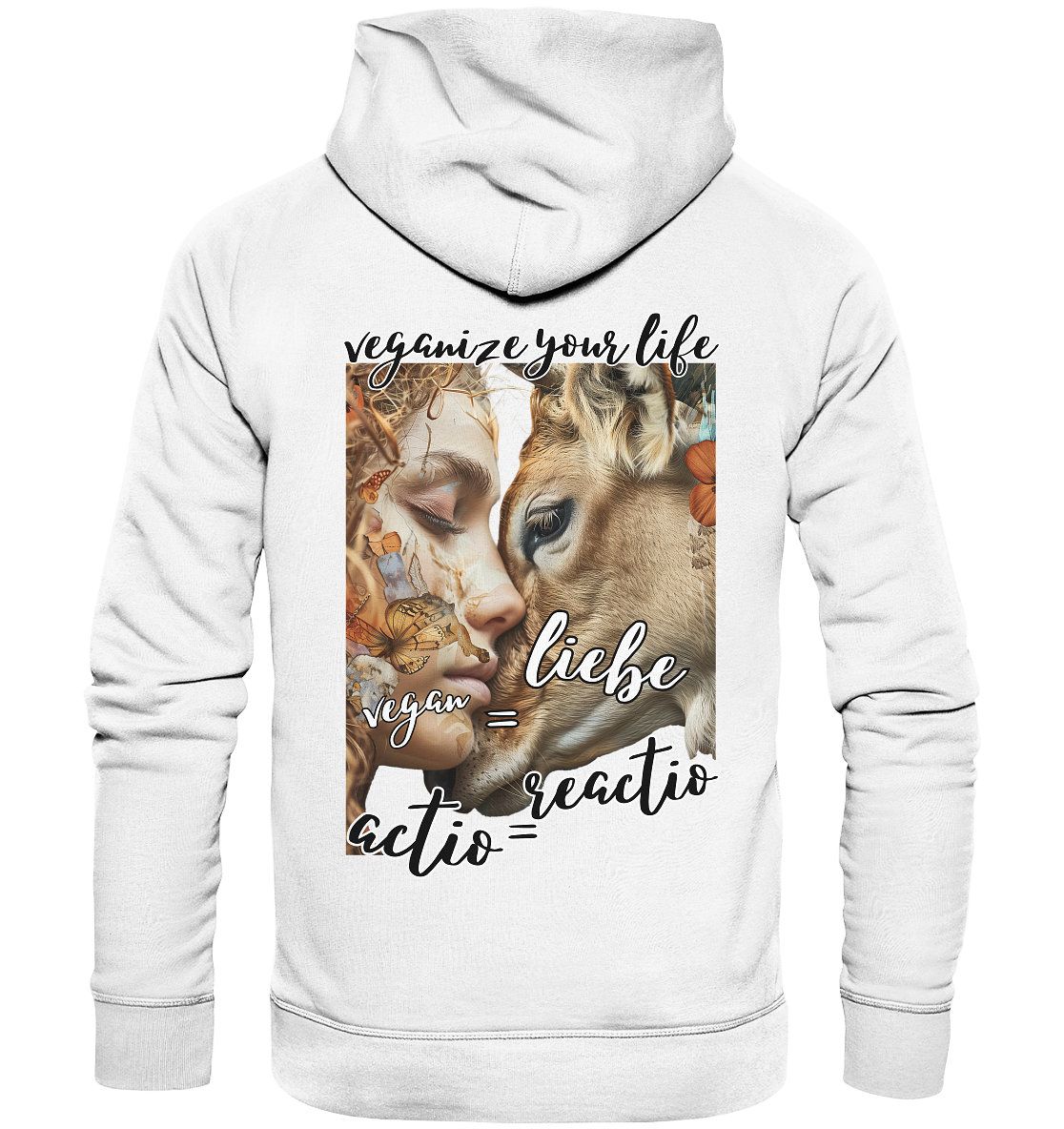 Motiv "actio = reactio" - unisex Bio Hoodie / Kapuzenpulli