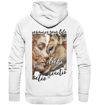 Motiv "actio = reactio" - unisex Bio Hoodie / Kapuzenpulli