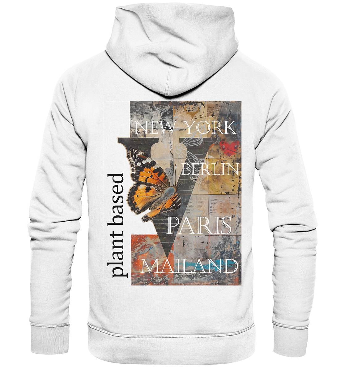 Motiv "plant based cities" - unisex Bio Hoodie / Kapuzenpulli