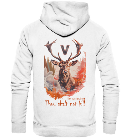 Motiv "thou shalt not kill" - Bio Hoodie / Kapuzenpulli unisex