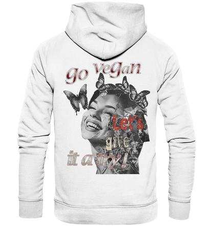 Motif "Let's give it a try" - unisex organic hoodie / hoodie