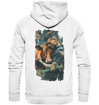 Motiv "friends not food" - unisex Bio Hoodie / Kapuzenpulli