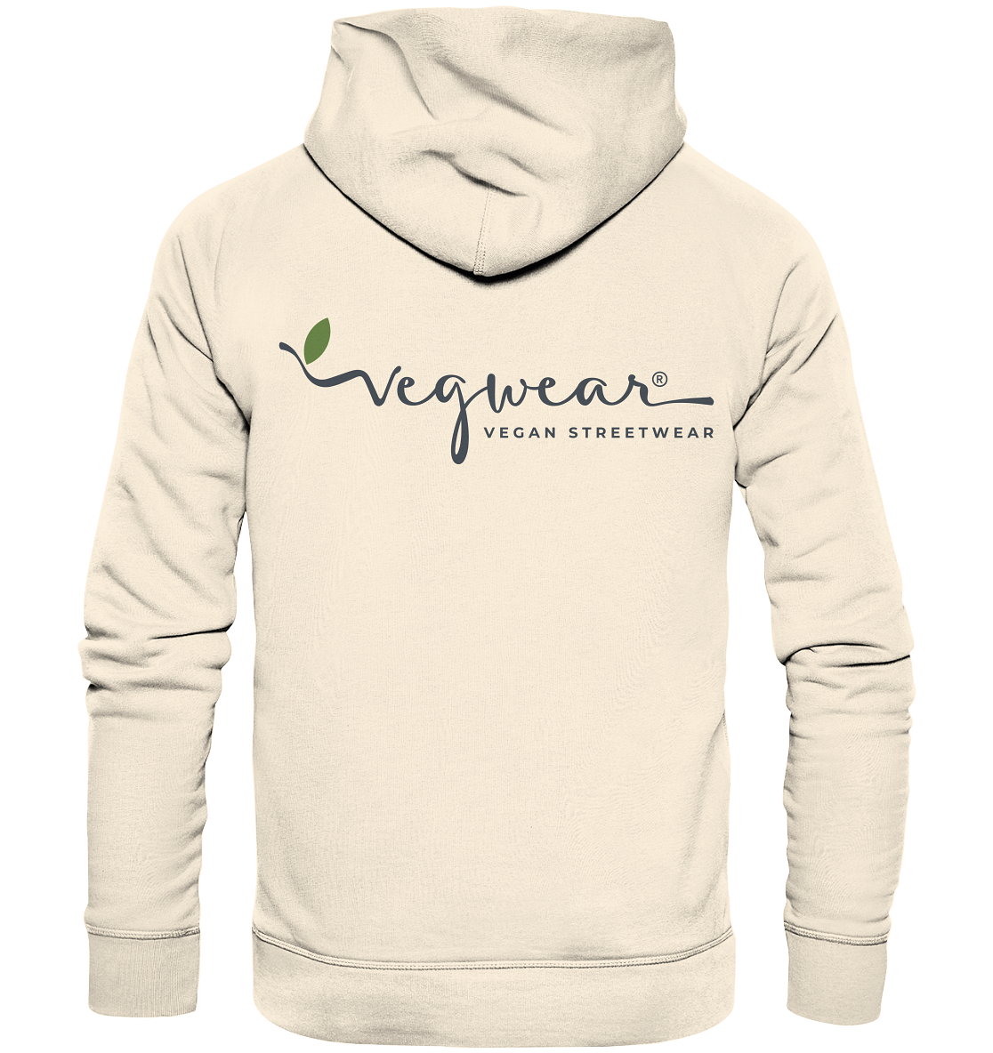 Motif "vegwear Logo grey" - unisex organic hoodie / hooded sweatshirt