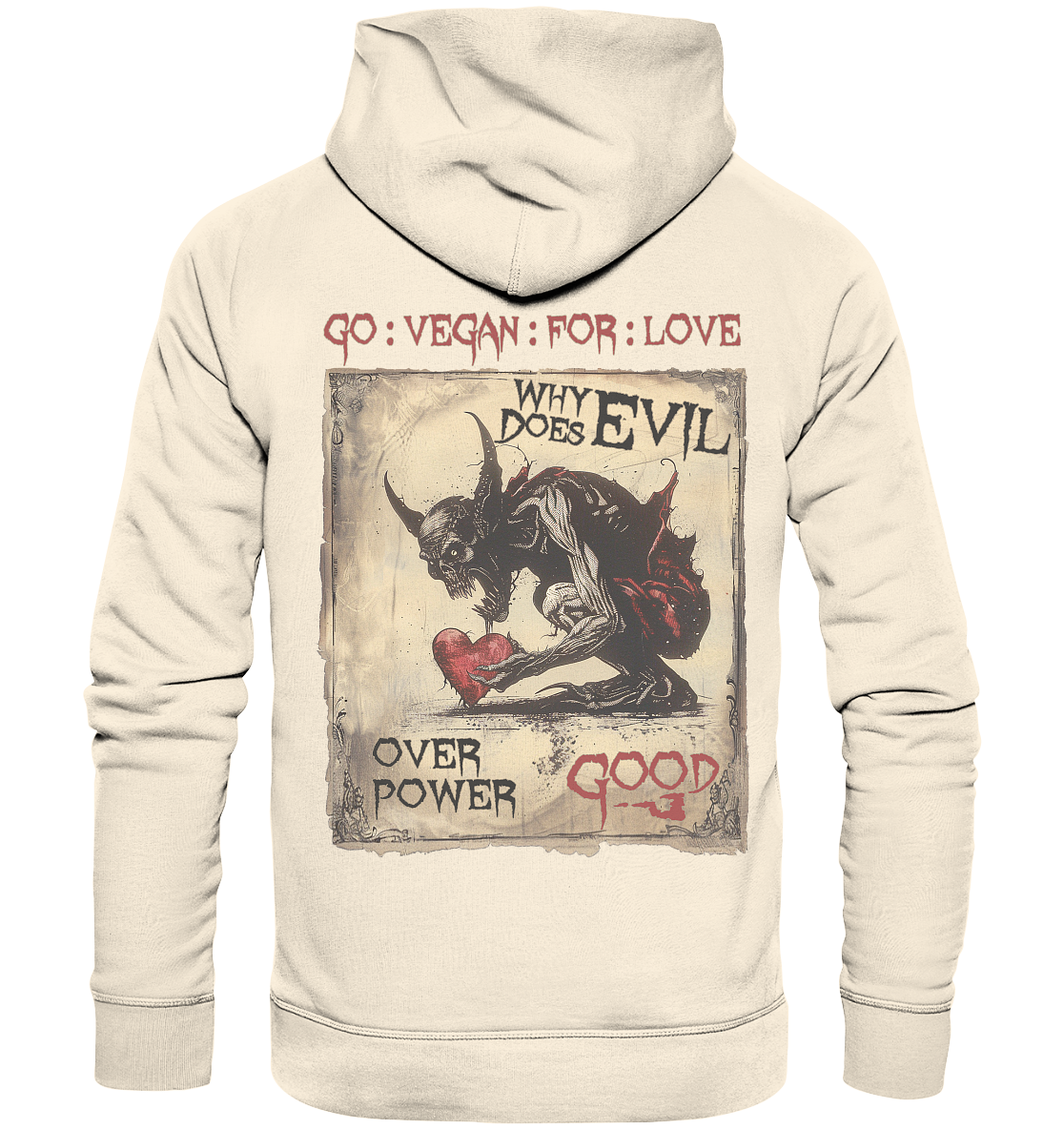 Motiv "why does evil" - unisex Bio Kapuzenpulli / Hoodie
