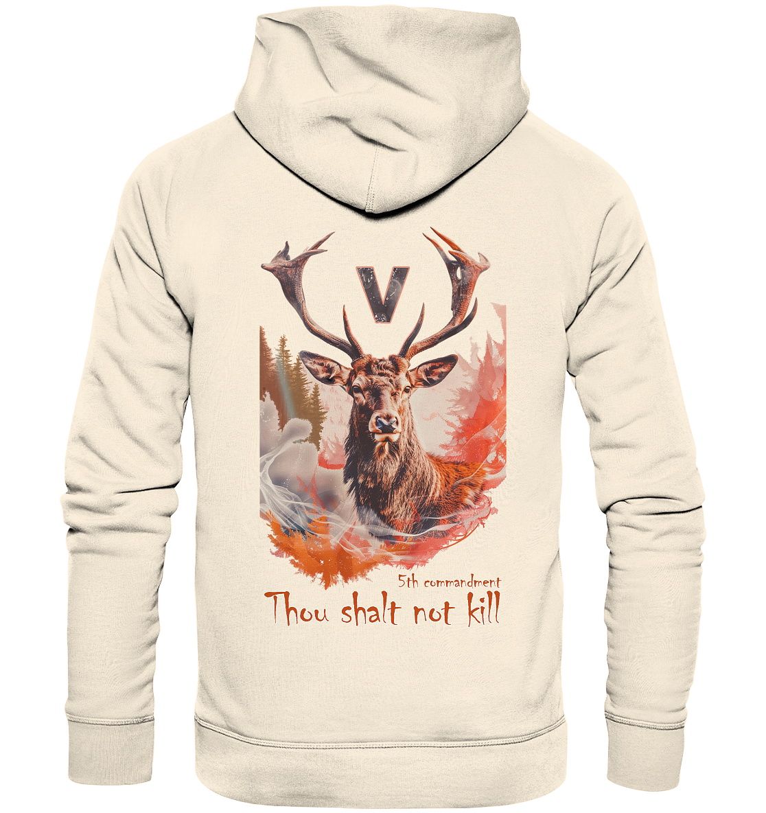 Motiv "thou shalt not kill" - Bio Hoodie / Kapuzenpulli unisex