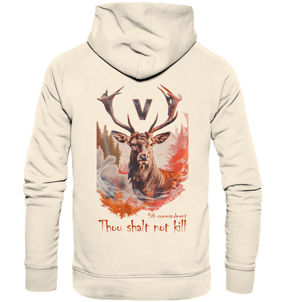 Motiv "thou shalt not kill" - Bio Hoodie / Kapuzenpulli unisex