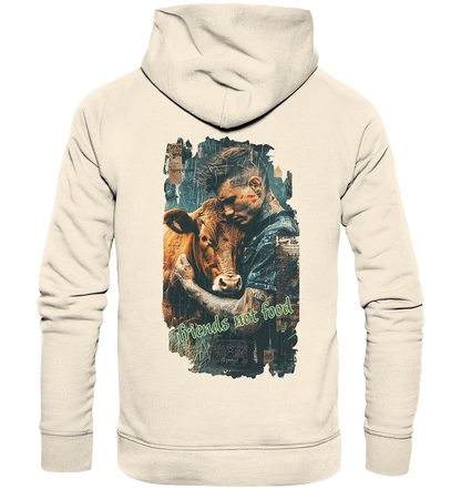 Motiv "friends not food" - unisex Bio Hoodie / Kapuzenpulli