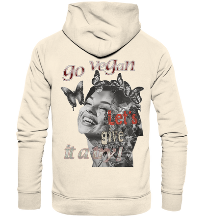 Motif "Let's give it a try" - unisex organic hoodie / hoodie