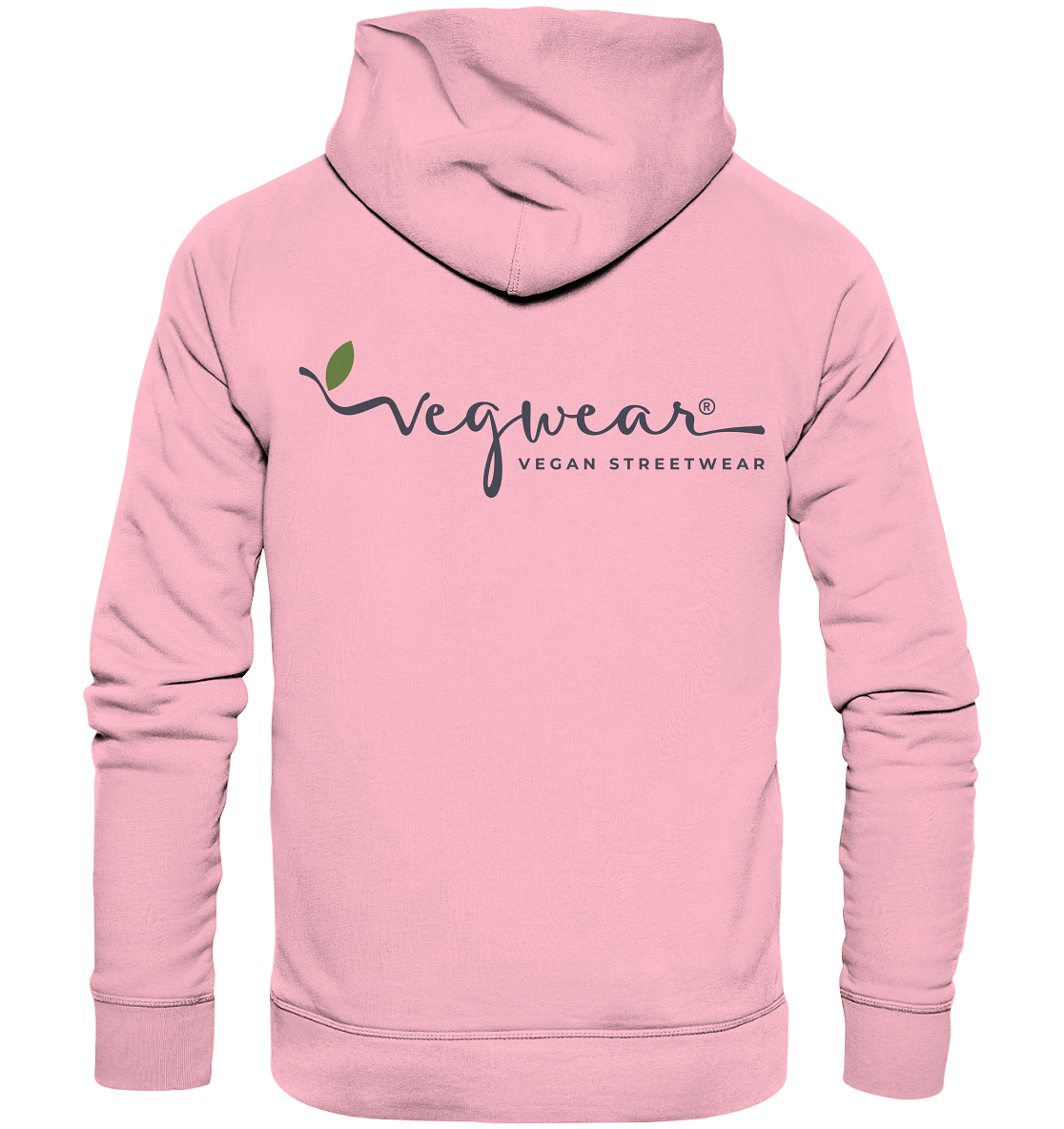 Motif "vegwear Logo grey" - unisex organic hoodie / hooded sweatshirt